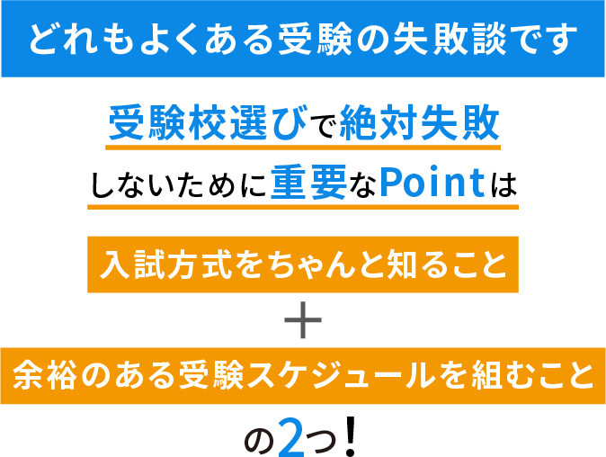 どれもよくある受験の失敗談です